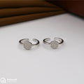 Crystal Geometric Silver Toe Ring