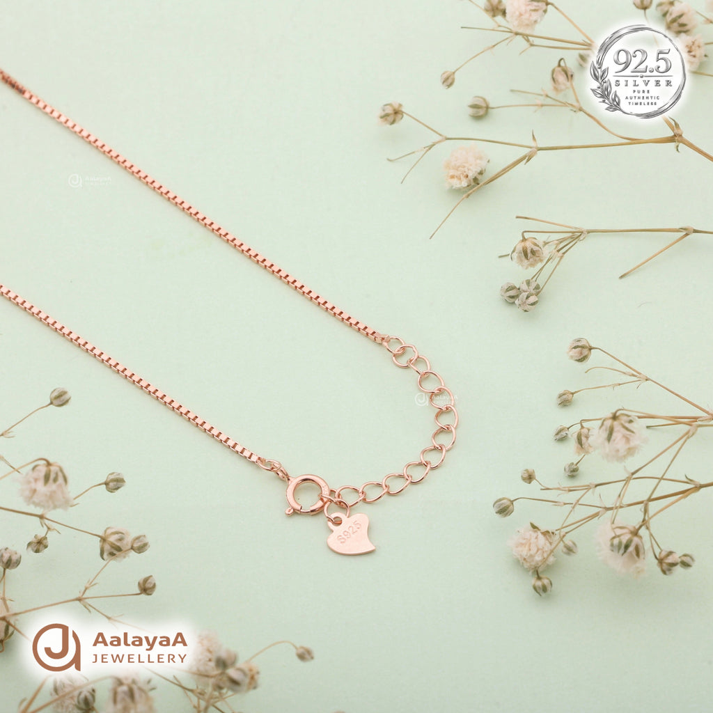 Silver Rosegold Cupid Loop Chain Pendant