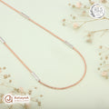 Silver Rosegold Sleek Bar Station Chain