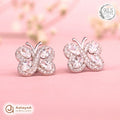 Silver Sparkling Butterfly Earring
