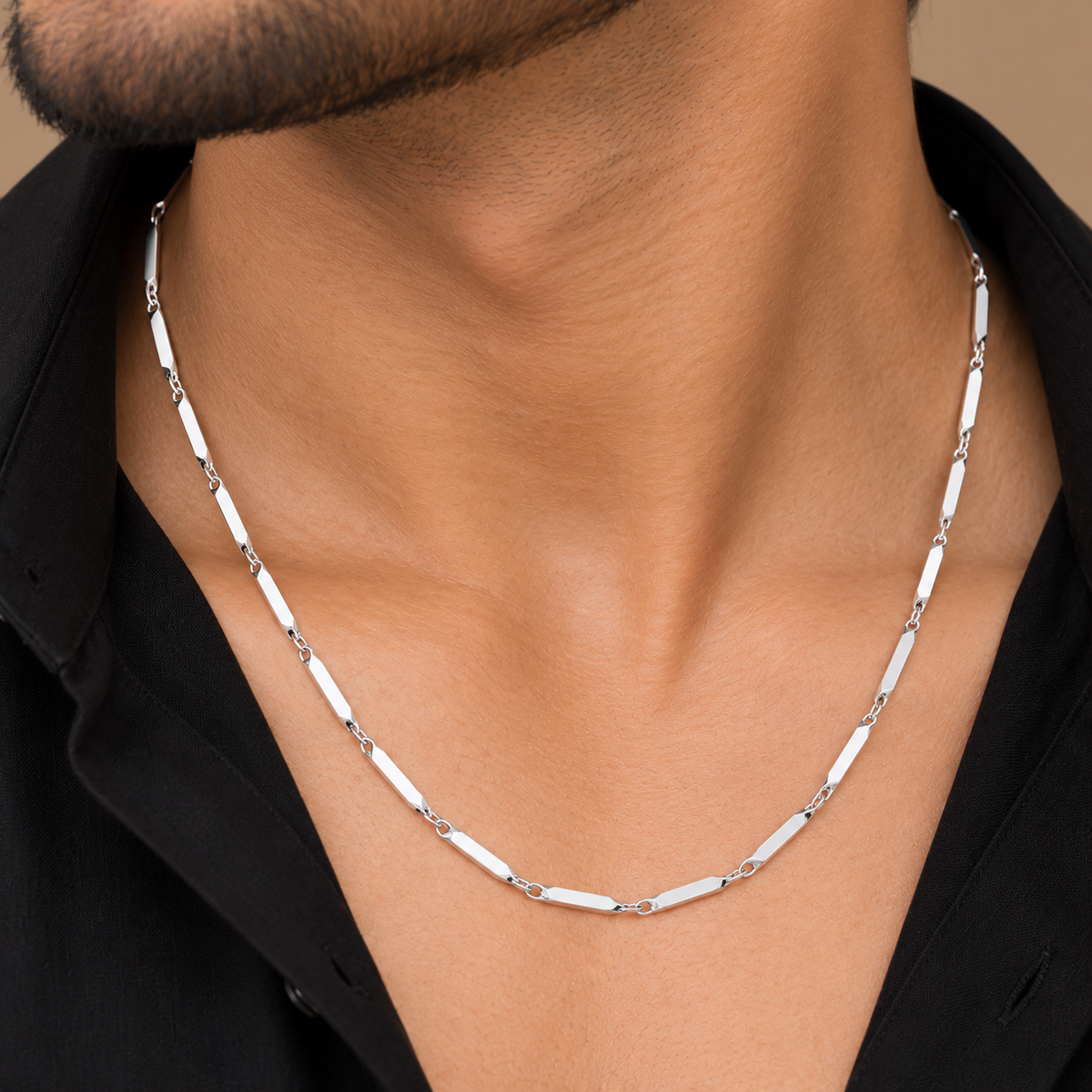 Blade Edge Silver Men's Chain