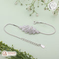 Silver Radiant Floral Cluster Bracelet