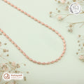 Silver Rosegold Sculpted Oval Bead Chain