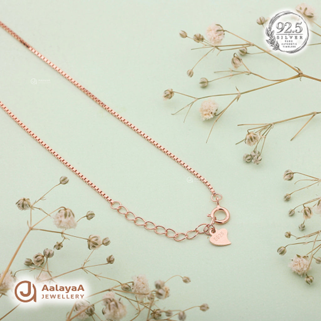 Silver Rosegold Forever Love Chain Pendant