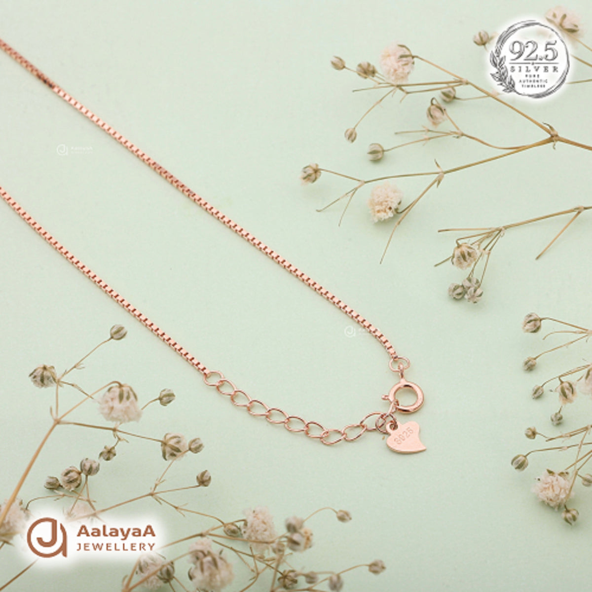 Silver Rosegold Forever Love Chain Pendant