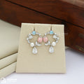 Bloom Floral Silver Drops Earrings