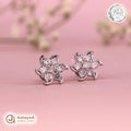 Silver Crystal Bloom Earring