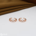 Silver Rose Gold CZ Link Toe Ring