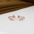 Floral and Leaf Toe Rings with Rose Gold