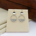 Casual Circular Silver Drop Earrings