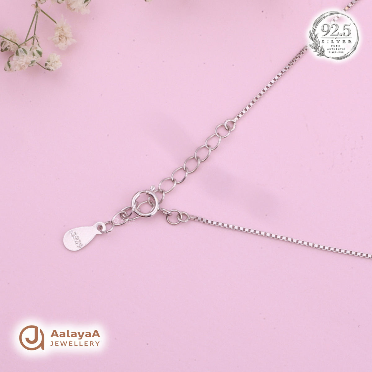 Silver Love Birds Circle Chain Pendant