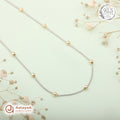Silver Rosegold Golden Orb Station Chain
