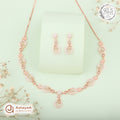 Silver Rose Gold Seraphina Swirl Necklace Set