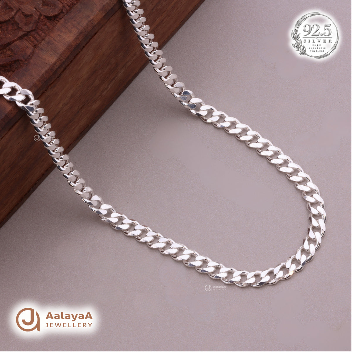 Imperial Cuban Silver Men's Chain