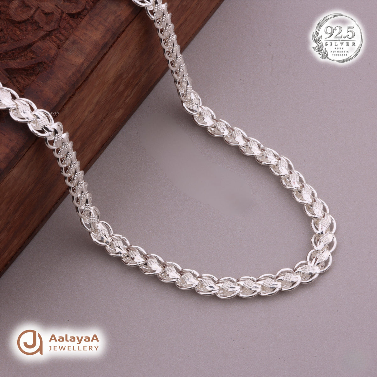 Royal Weave Silver Men's Chain