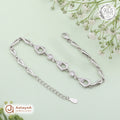 Silver Crystal Teardrop Bracelet