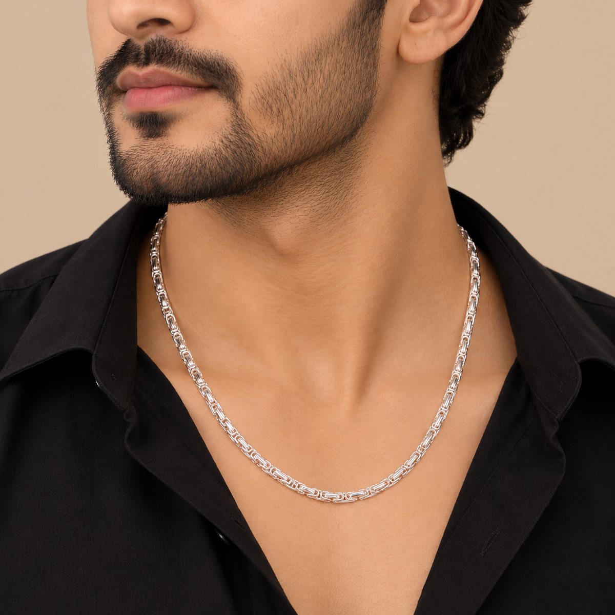 Fortress Link Silver Men's Chain