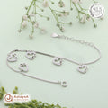 Silver Sparkling Infinity Heart Charm Bracelet