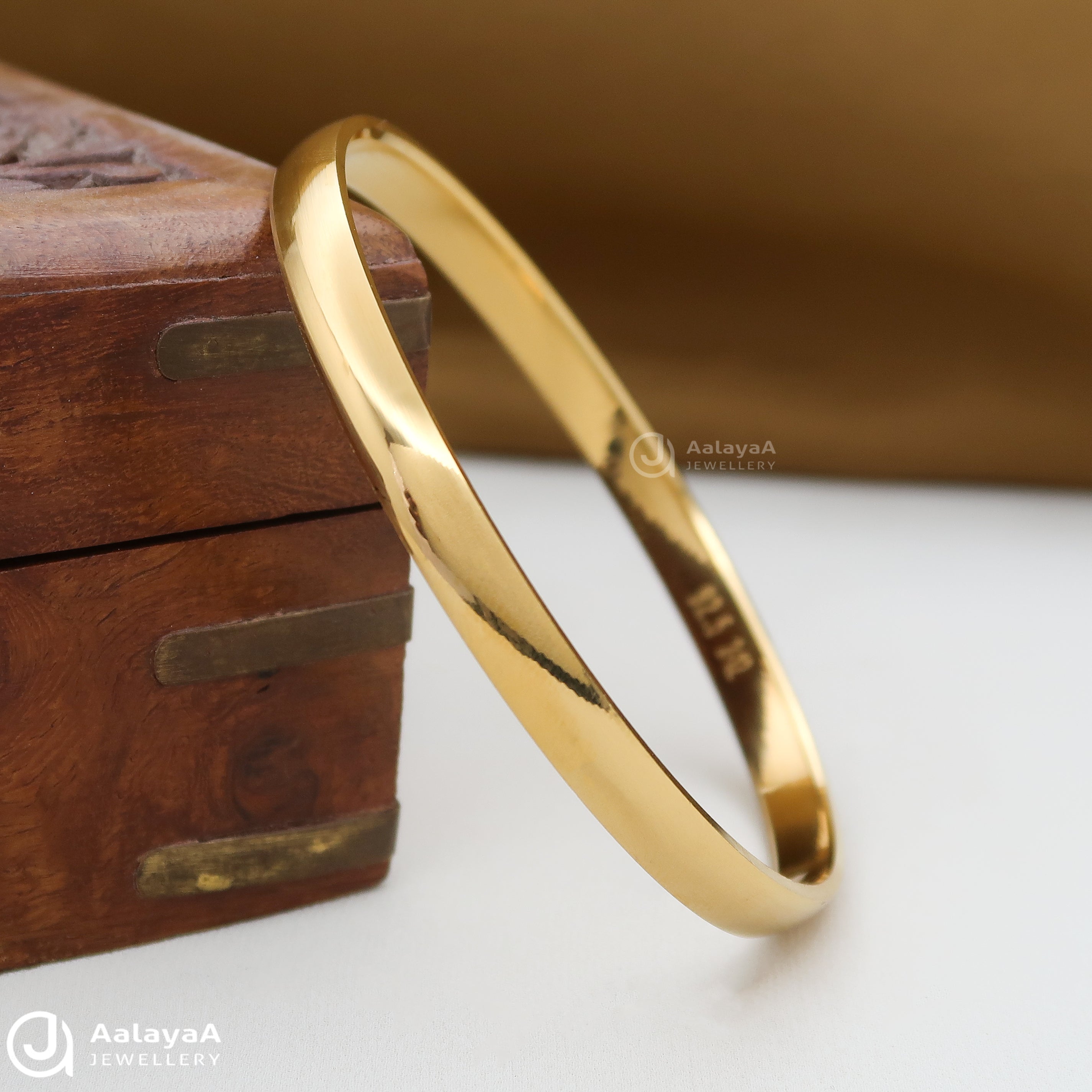 Plain Golden Silver Kada