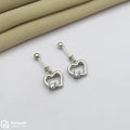 Silver Celeste Heart Drops Bugette