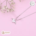 Silver Angel Wing Heart Chain Pendant