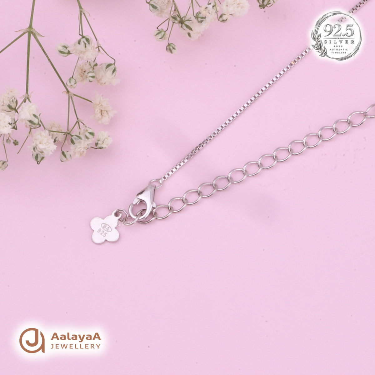 Silver Angel Wing Heart Chain Pendant