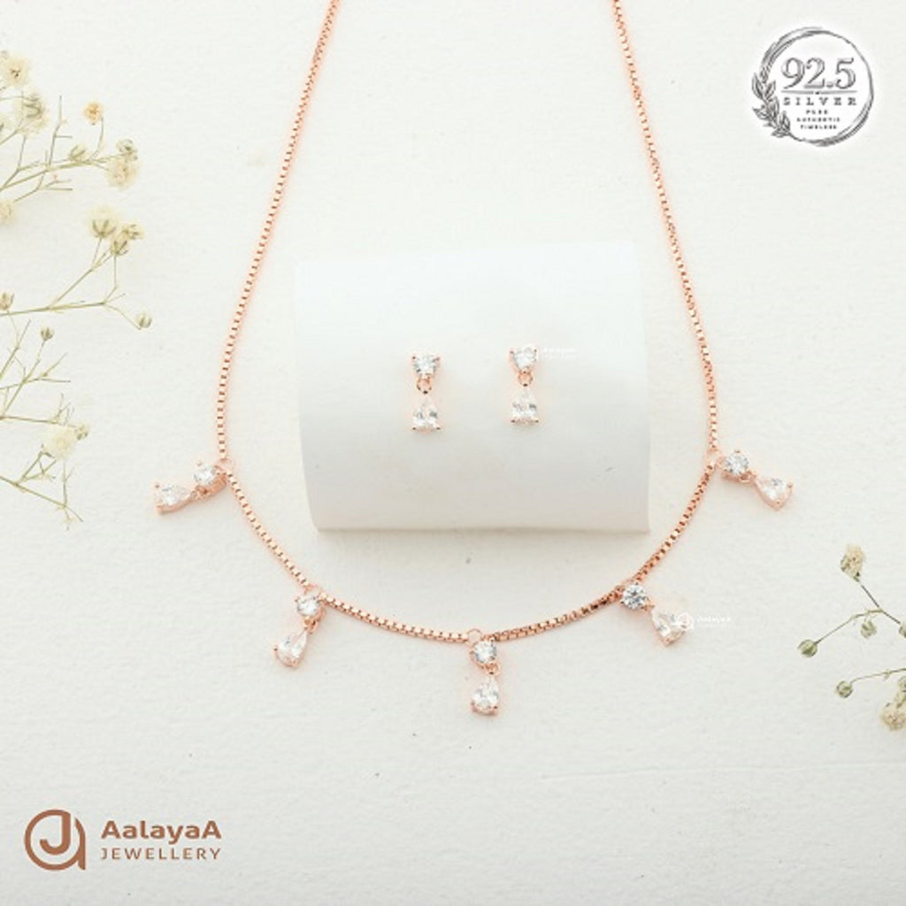 Crystal Dewdrop Necklace Set