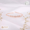 Silver Rosegold Floral Crown Kada