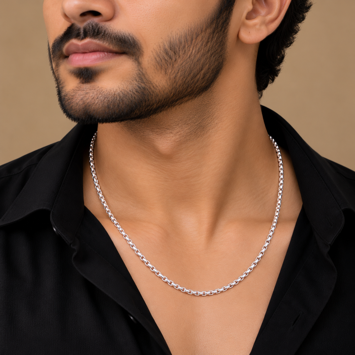 Steel Matrix Silver Men's Chain