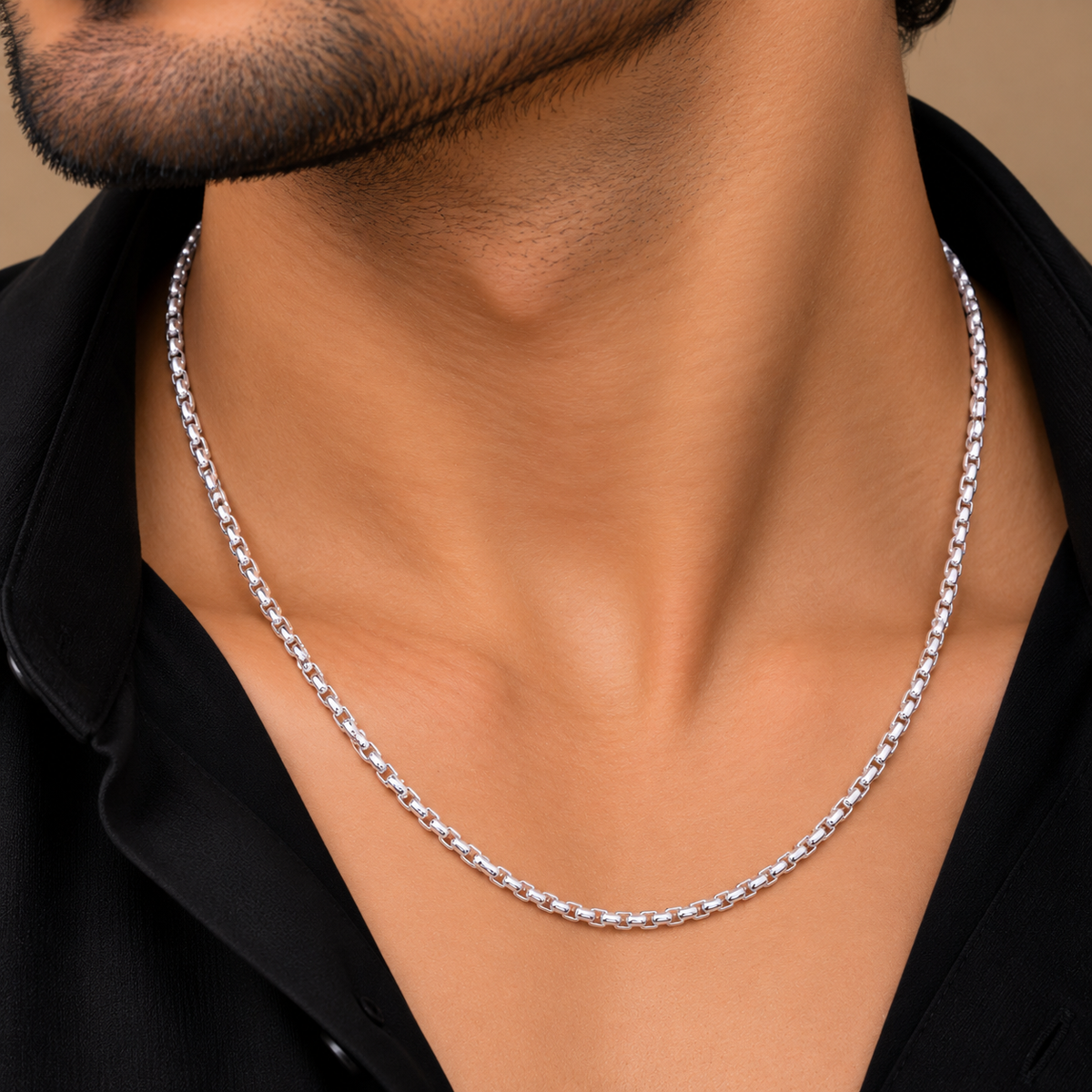 Steel Matrix Silver Men's Chain