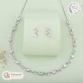 Silver Crystal Vine Necklace Set