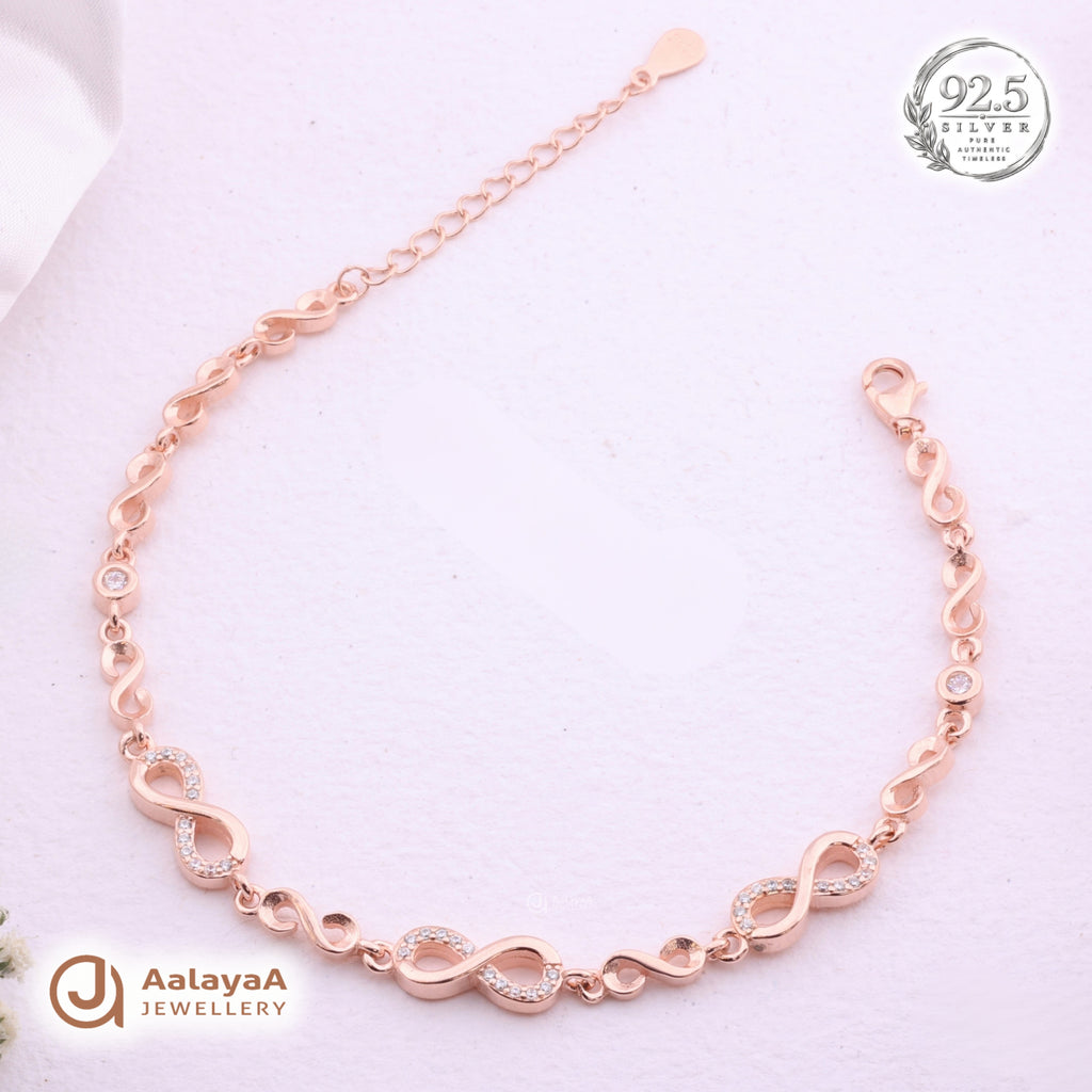 Silver Rosegold Infinity Harmony Bracelet