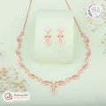 Silver Rose Gold Starlina Swirl Necklace Set