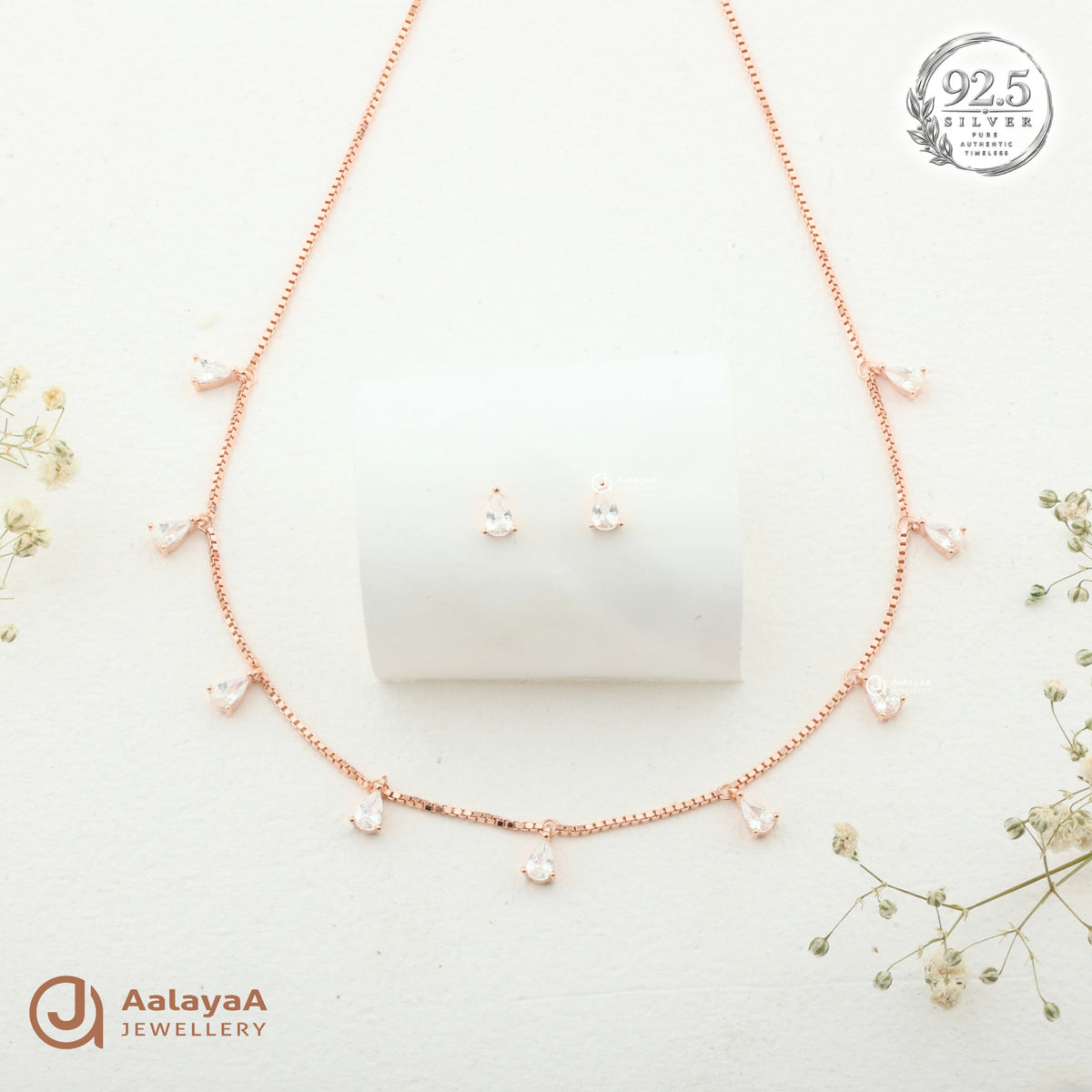 Serene Teardrop Necklace Set