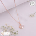 Silver RoseGold Swan Grace Chain Pendant