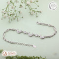 Silver Crystal Crescent Moon Bracelet