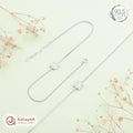Silver Princess Square Anklet