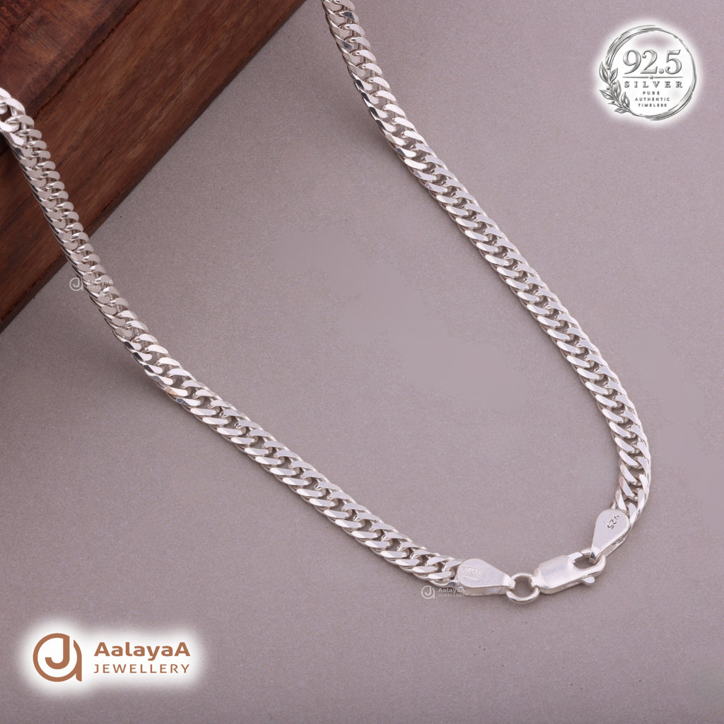 Glacier Cuban Silver Men's Chain