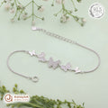 Silver Pearl Butterfly Bracelet