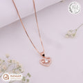 Silver RoseGold Eternal Heart Chain Pendant