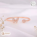 Silver Rosegold Butterfly Sparkle Kada