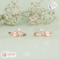 Silver RoseGold Heart Sparkle Toe Ring