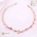 Silver Rosegold Geometric Circle Bracelet