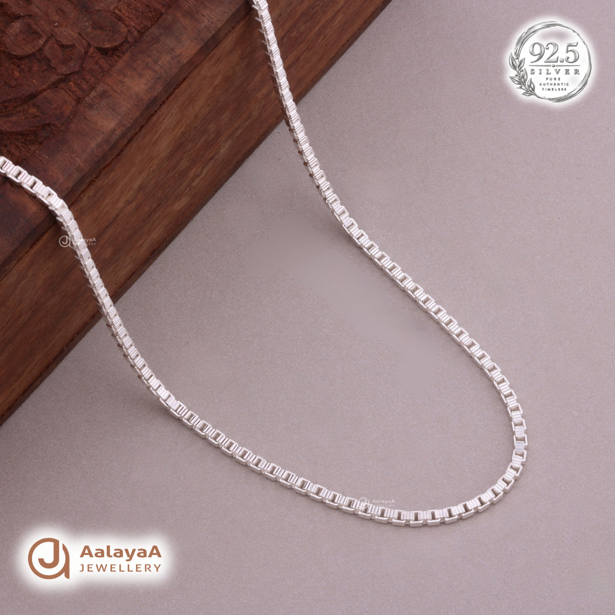 Precision Box Silver Men's Chain