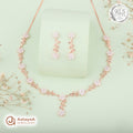 Silver Rose Gold Florina Vine Necklace Set