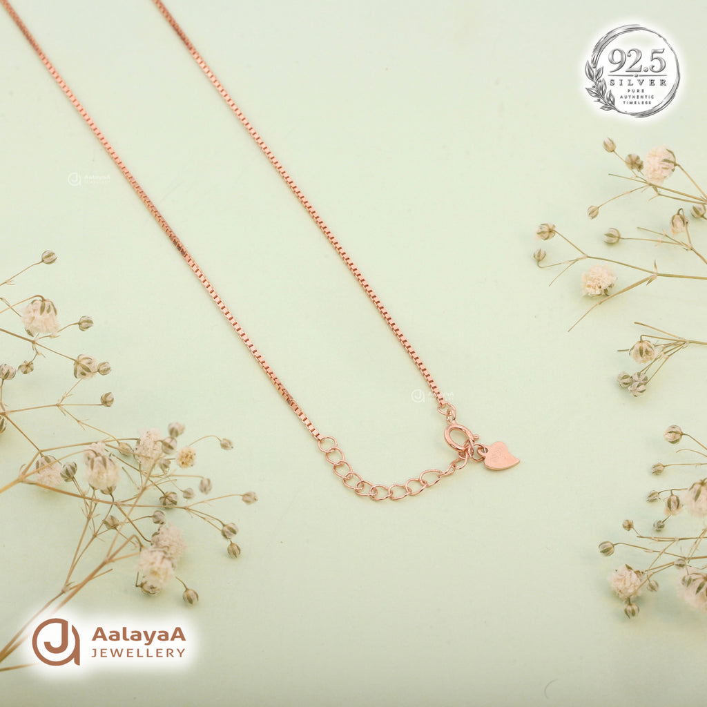 Silver Rosegold Eternal Loop Chain Pendant