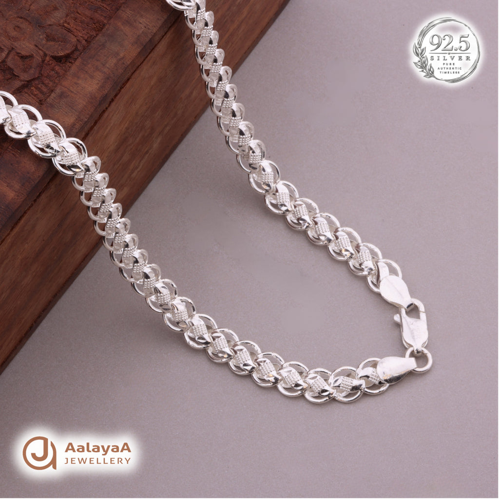 Royal Weave Silver Men's Chain