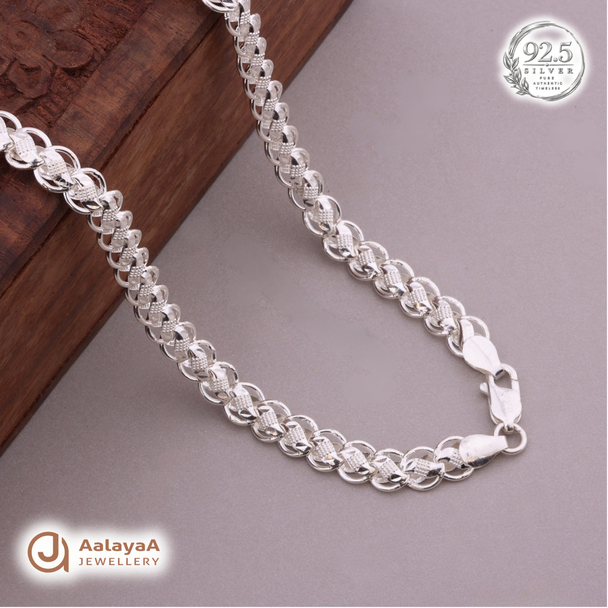 Royal Weave Silver Men's Chain