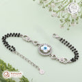 Silver Evil Eye Blossom Bracelet