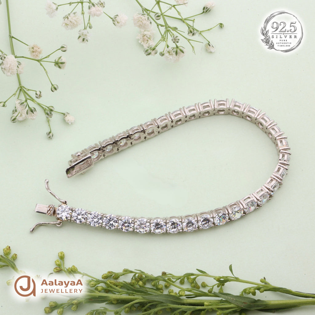 Silver Classic Solitaire Tennis Bracelet